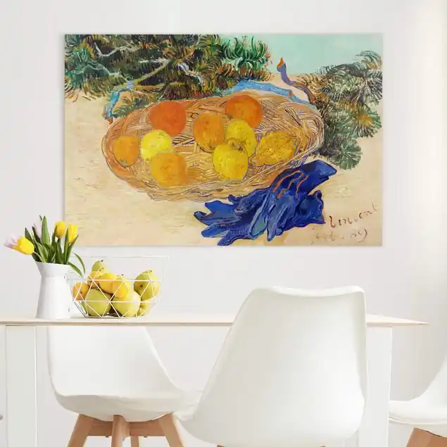 Van Gogh - Stillleben mit Orangen Leinwandbild • hergestellt in Deutschland • langlebiges Canvas mit Holzkeilrahmen • klassische Struktur Bestseller