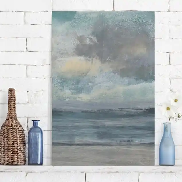 Strandaufgang I Leinwandbild • hergestellt in Deutschland • langlebiges Canvas mit Holzkeilrahmen • klassische Struktur Kostenloser Rückversand