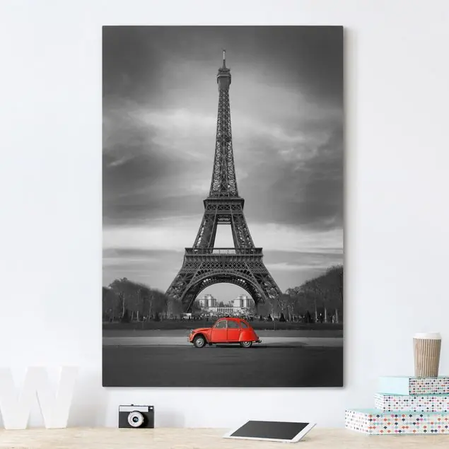 Spot on Paris Leinwandbild • hergestellt in Deutschland • langlebiges Canvas mit Holzkeilrahmen • klassische Struktur Ausverkauf