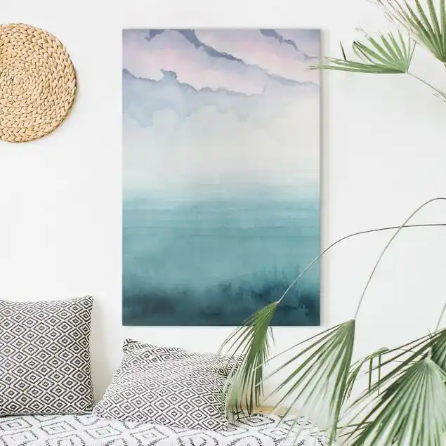 Dämmerung auf der Bucht I Leinwandbild • hergestellt in Deutschland • langlebiges Canvas mit Holzkeilrahmen • klassische Struktur Direkt Vom Hersteller
