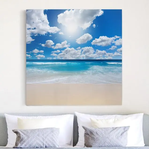 Touch of Paradise Leinwandbild • hergestellt in Deutschland • langlebiges Canvas mit Holzkeilrahmen • klassische Struktur Beliebt