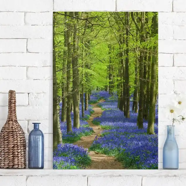 Begrenztes Angebot Wanderweg in Hertfordshire Leinwandbild • hergestellt in Deutschland • langlebiges Canvas mit Holzkeilrahmen • klassische Struktur
