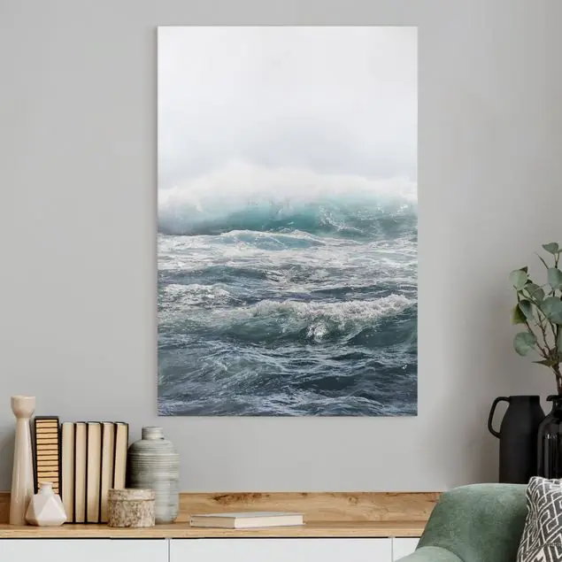 Große Welle Hawaii Leinwandbild • hergestellt in Deutschland • langlebiges Canvas mit Holzkeilrahmen • klassische Struktur Sale