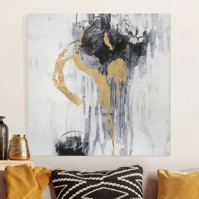 Goldregen Leinwandbild • hergestellt in Deutschland • langlebiges Canvas mit Holzkeilrahmen • klassische Struktur Jetzt Bestellen
