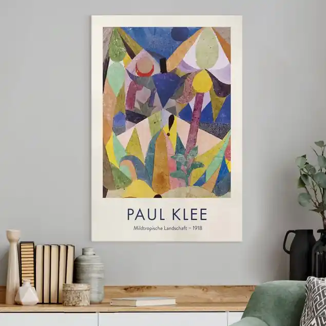Gratis Versand Paul Klee - Mildtropische Landschaft - Museumsedition Leinwandbild • hergestellt in Deutschland • langlebiges Canvas mit Holzkeilrahmen • klassische Struktur