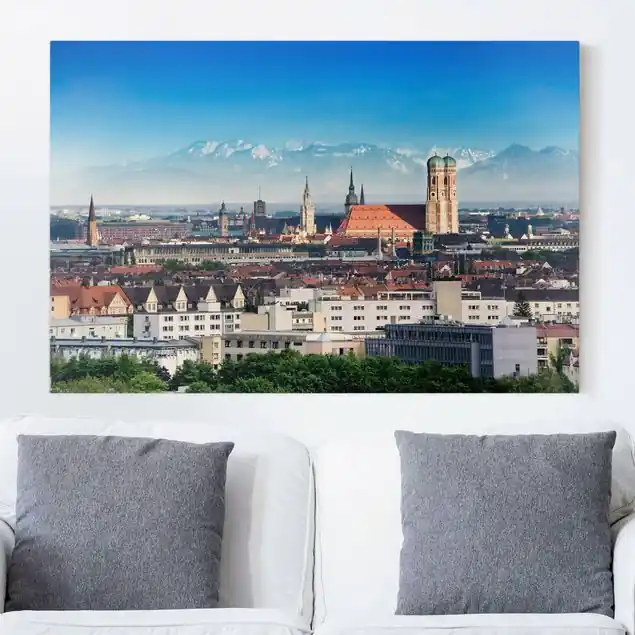 München Leinwandbild • hergestellt in Deutschland • langlebiges Canvas mit Holzkeilrahmen • klassische Struktur Rabatt