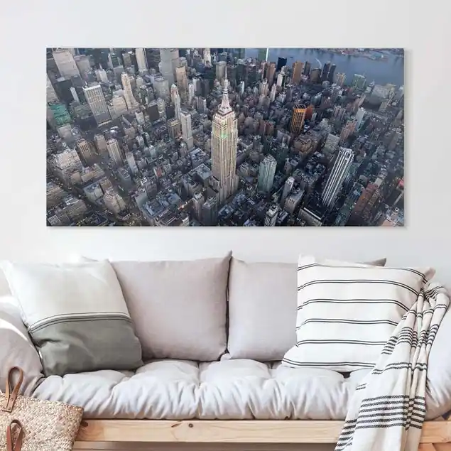Empire State Of Mind Leinwandbild • hergestellt in Deutschland • langlebiges Canvas mit Holzkeilrahmen • klassische Struktur Markenprodukt