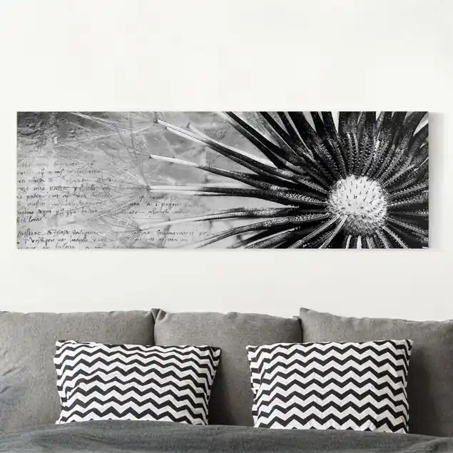 Pusteblume Schwarz & Weiß Leinwandbild • hergestellt in Deutschland • langlebiges Canvas mit Holzkeilrahmen • klassische Struktur Top-Seller