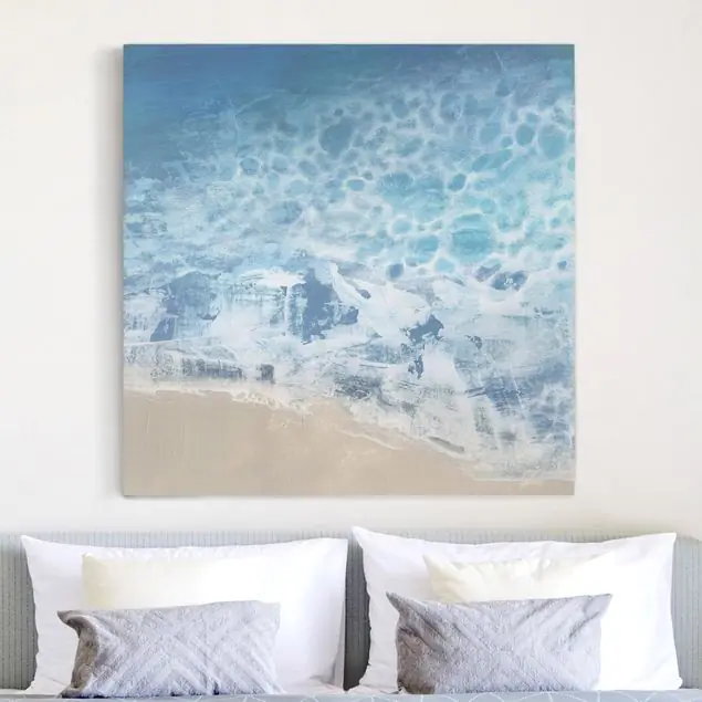 Garantierte Lieferung Ebbe und Flut in Farbe II Leinwandbild • hergestellt in Deutschland • langlebiges Canvas mit Holzkeilrahmen • klassische Struktur