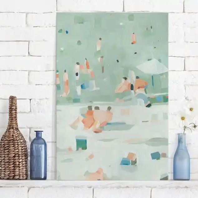 Neue Ware Sommer Konfetti I Leinwandbild • hergestellt in Deutschland • langlebiges Canvas mit Holzkeilrahmen • klassische Struktur