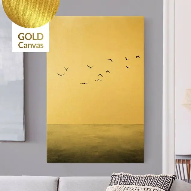 Vogelzug in den Süden Leinwandbild Gold Jetzt Bestellen