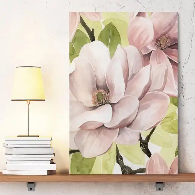 Magnolie errötet I Leinwandbild • hergestellt in Deutschland • langlebiges Canvas mit Holzkeilrahmen • klassische Struktur Sichere Zahlung