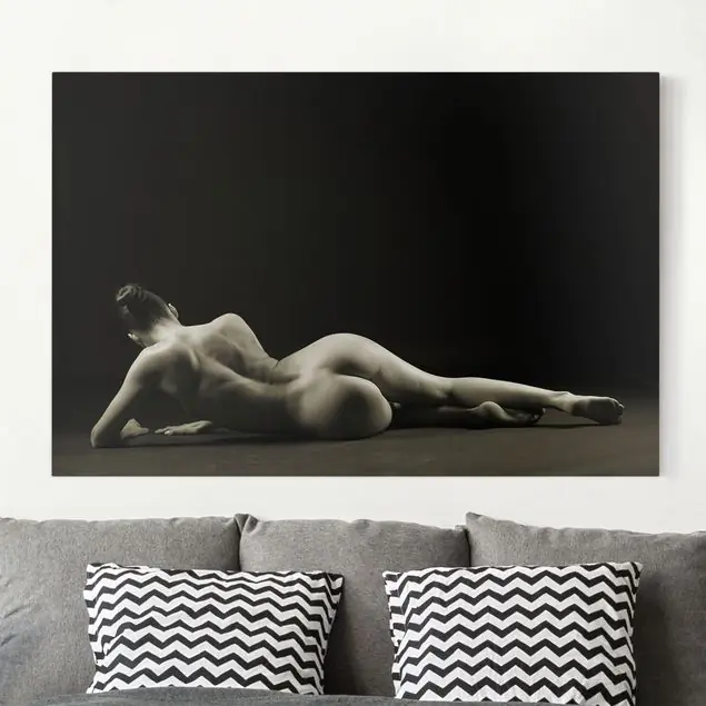 Preisreduziert Liegender Frauenakt Leinwandbild • hergestellt in Deutschland • langlebiges Canvas mit Holzkeilrahmen • klassische Struktur