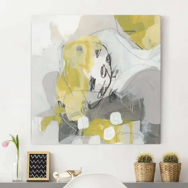Zitronen im Nebel III                               Leinwandbild • hergestellt in Deutschland • langlebiges Canvas mit Holzkeilrahmen • klassische Struktur Bestpreis