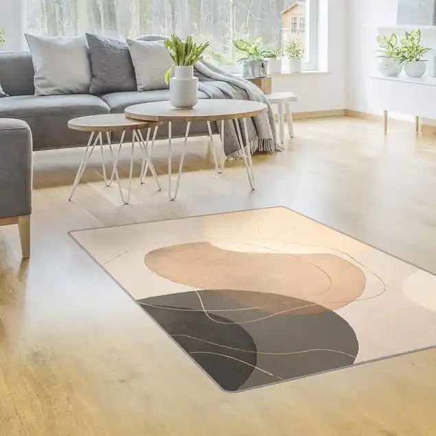 Direktkauf Verspielte Impressionen in Beige Teppich